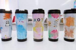 ７月の土曜開所②（折り染め体験）