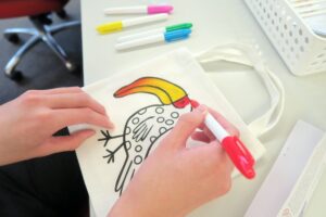 トートバッグとパズルづくり体験（７月の土曜開所）