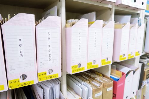 パソコン訓練の教材写真